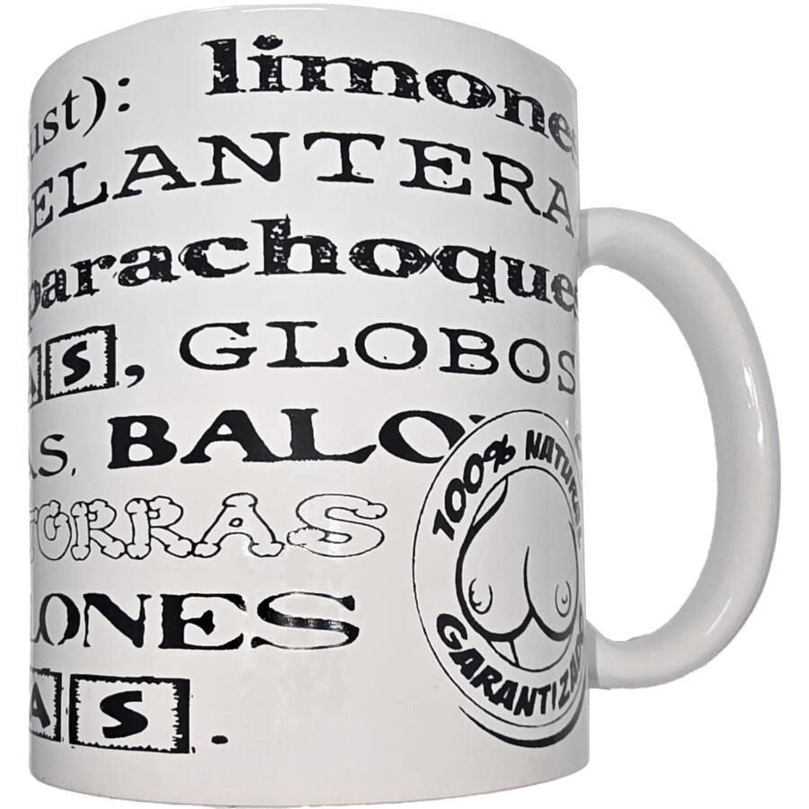 DIABLO PICANTE - TAZZA BIANCA CON SINONIMI DI SENO 370 ML DIABLO PICANTE