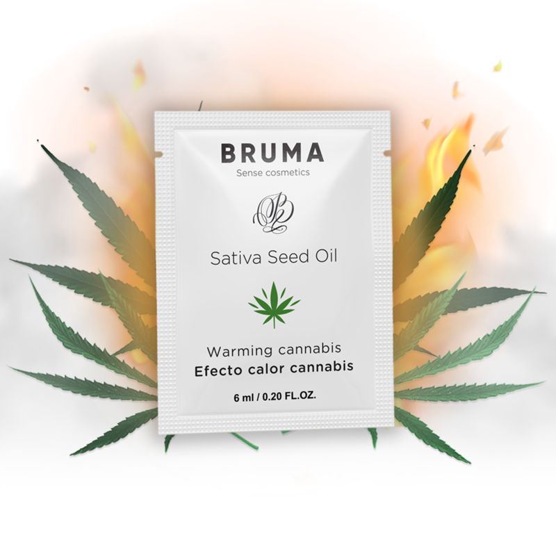 BRUMA - GEL SCORREVOLE ALL''OLIO DI SEMI DI SATIVA GUSTO CANNABIS RISCALDANTE 6 ML BRUMA