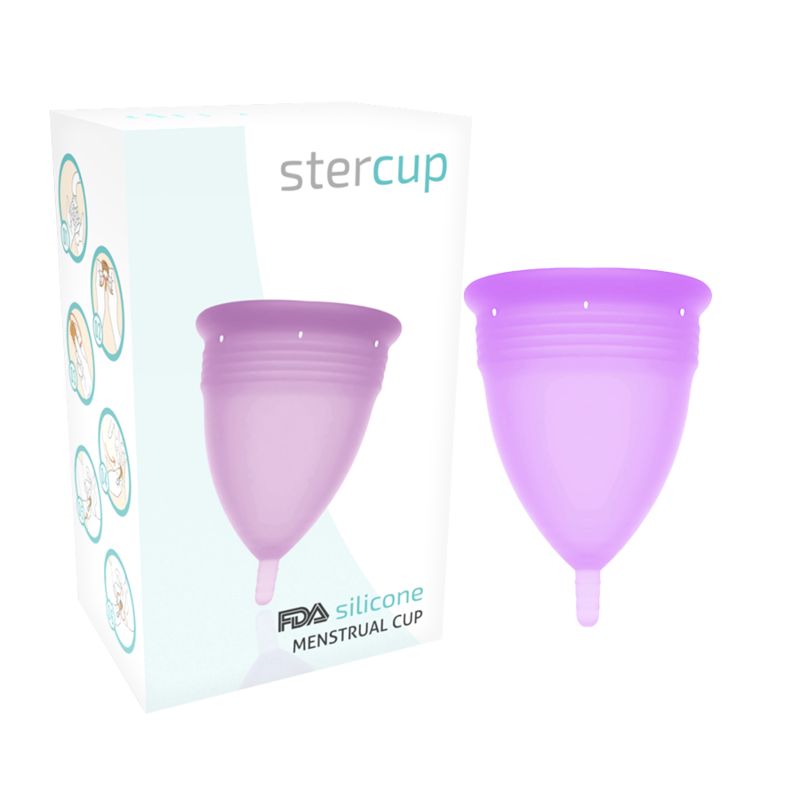 STERCUP - COPPA MESTRUALE IN SILICONE FDA LILLA - TAGLIA S STERCUP