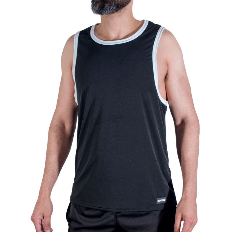 MACHO - CMV004 T-SHIRT DA PALESTRA NERA S/M MACHO UNDERWEAR