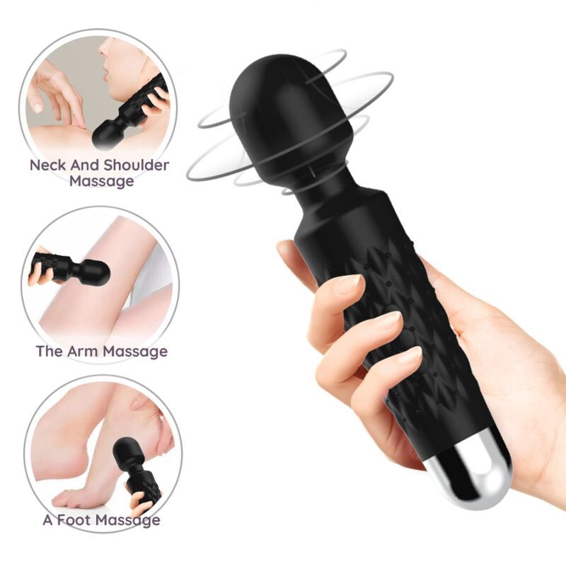 ARMONY - MASSAGGIATORE E VIBRATORE POSTINO TESTA SUPER FLESSIBILE NERA ARMONY MASSAGERS