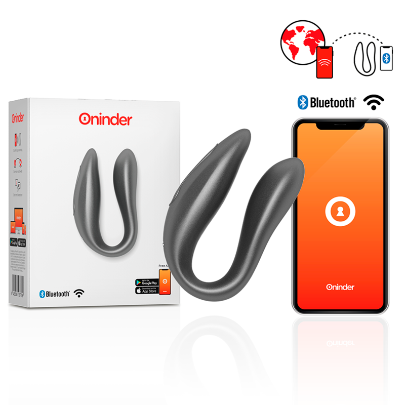 ONINDER - STIMOLATORE DEL PUNTO G E DEL CLITORALE LISBOA NERO - APP GRATUITA ONINDER