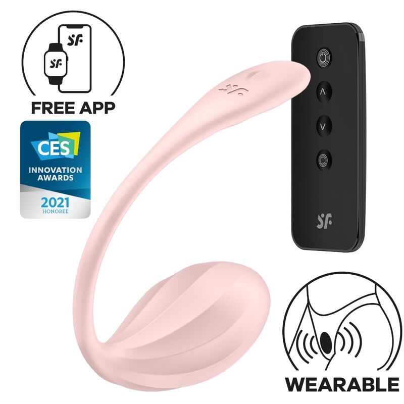 SATISFYER - RIBBED PETAL STIMOLATORE CON TELECOMANDO G POINT ROSE APP FREE SATISFYER PARTNER