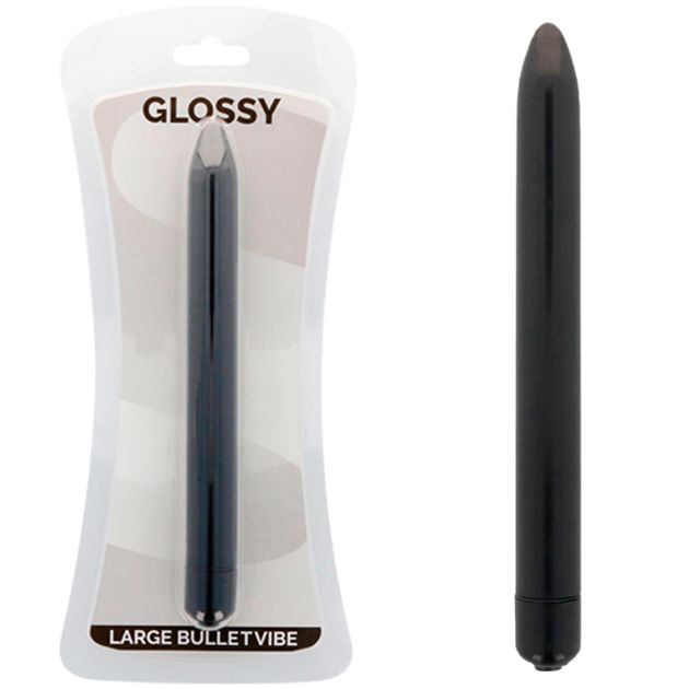 GLOSSY - VIBRATORE SLIM NERO GLOSSY
