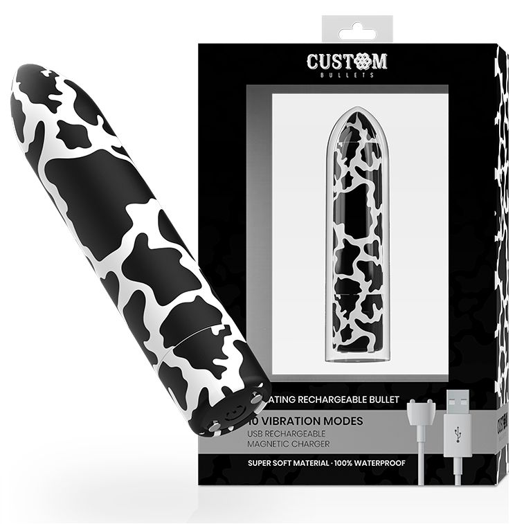 CUSTOM BULLETS - BULLET RICARICABILI MUCCA 10 INTENSITÀ CUSTOM BULLETS