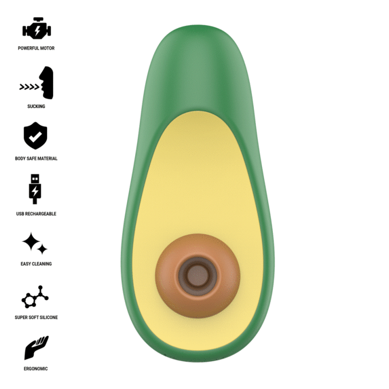 INTENSE - WAKI STIMOLATORE CLITORIDEO AD ASPIRAZIONE AVOCADO INTENSE FUN TOYS