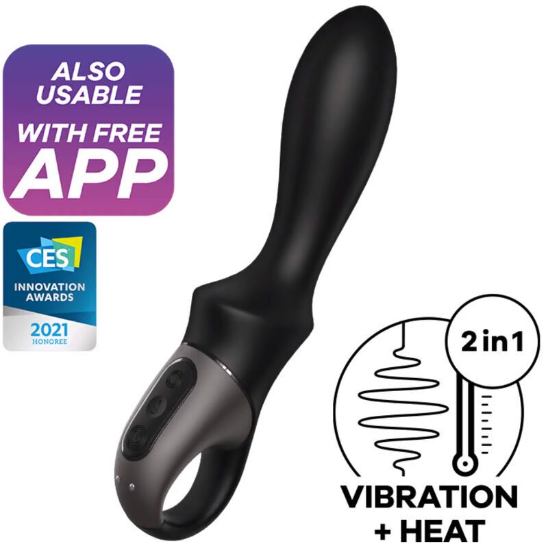 SATISFYER - APP VIBRATORE ANALE HEAT CLIMAX NERO SATISFYER CONNECT