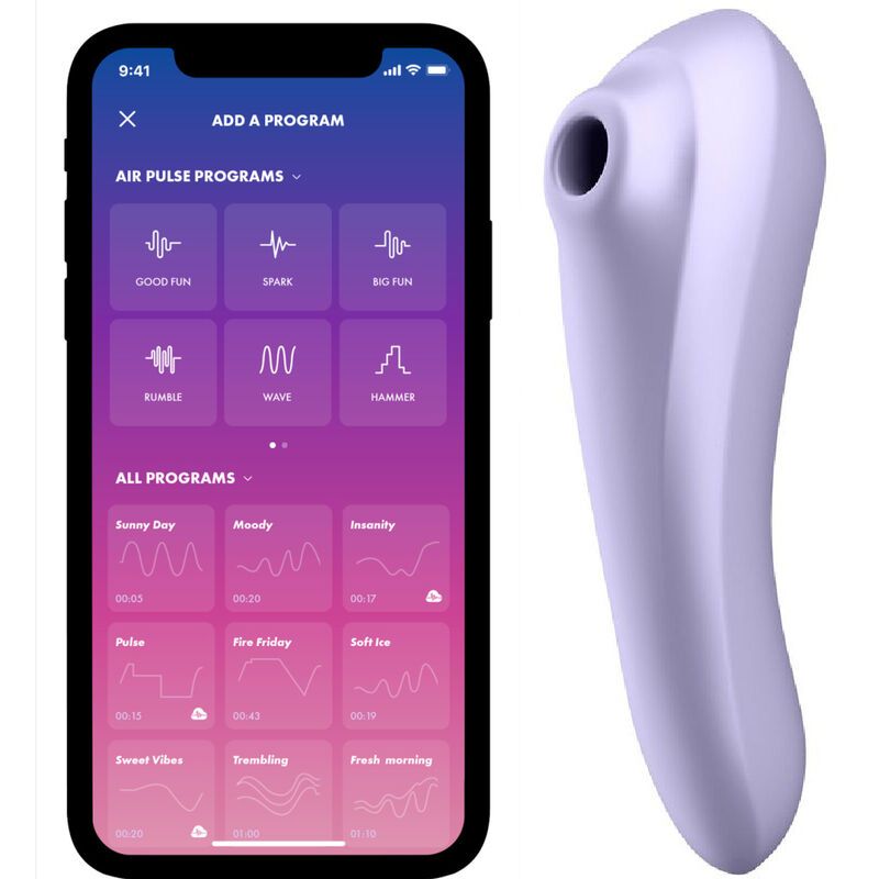 SATISFYER - VIBRATORE DUAL PLEASURE AIR PULSE MAUVE SATISFYER CONNECT