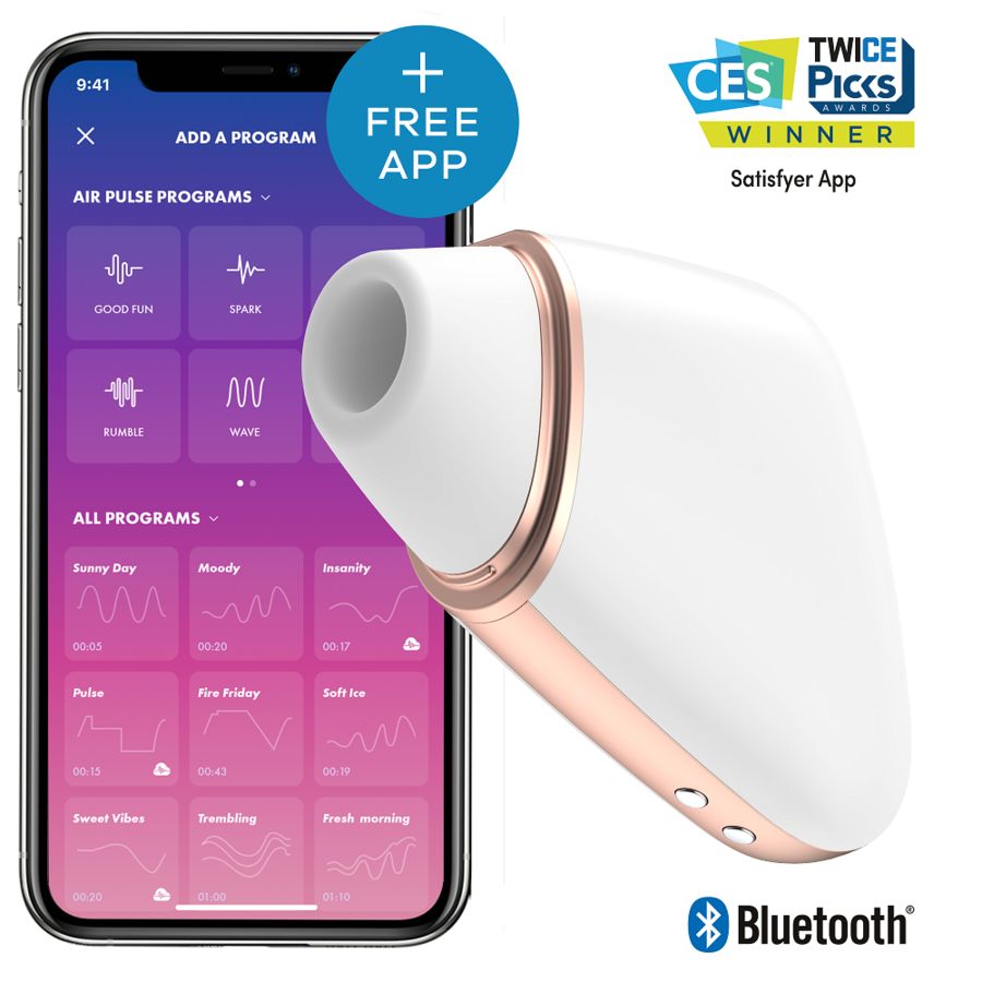 SATISFYER - STIMOLATORE E VIBRATORE TRIANGOLO LOVE BIANCO SATISFYER CONNECT