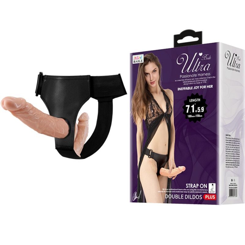 BAILE - ULTRA APPASSIONATA DOPPI DILDOS CON IMBRAGATURA BAILE HARNESS COLLECTION