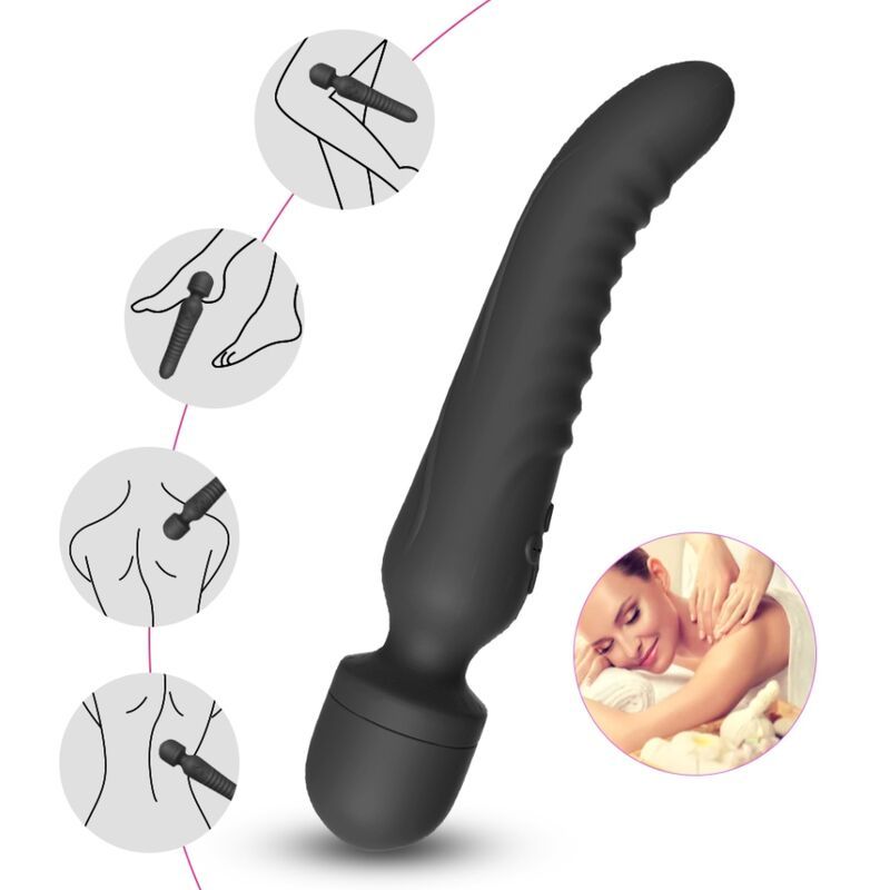 ARMONY - MASSAGGIATORE E VIBRATORE MISSION EFFETTO CALORE NERO ARMONY MASSAGERS