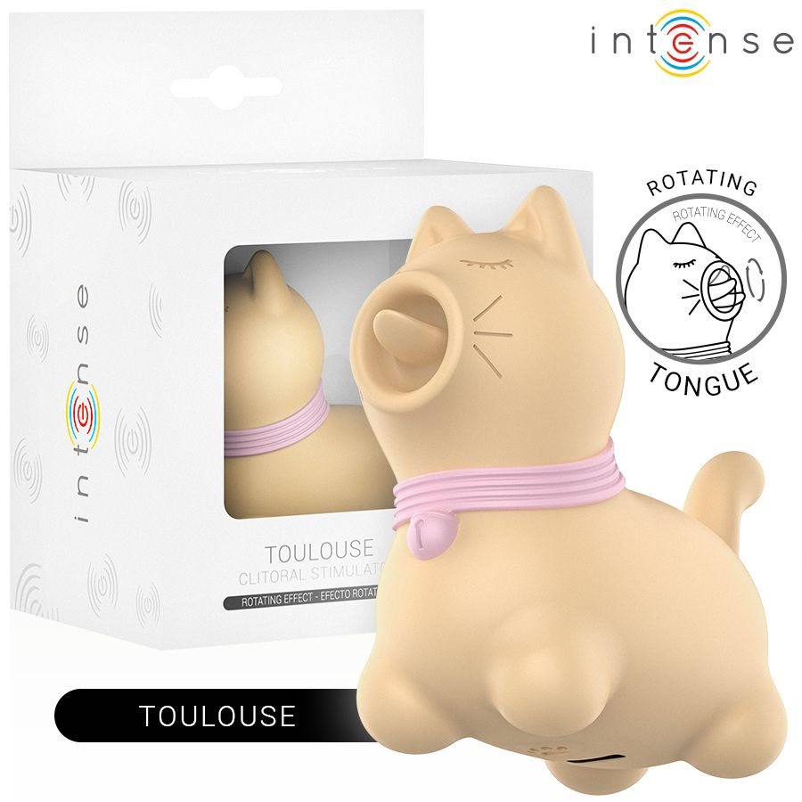 INTENSE - STIMOLATORE TOLOSA CON LINGUA ROTANTE A 360° GIALLO INTENSE FUN TOYS