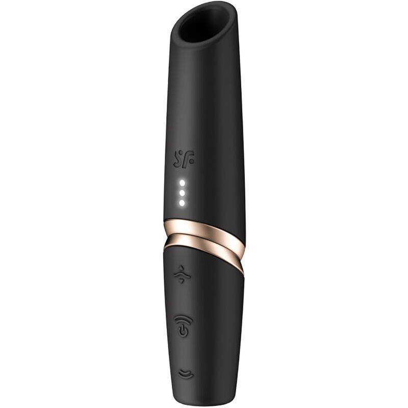 SATISFYER - STIMOLATORE PERFETTO KISS WAVE PER CLITORIDE NERO / ORO SATISFYER AIR PULSE