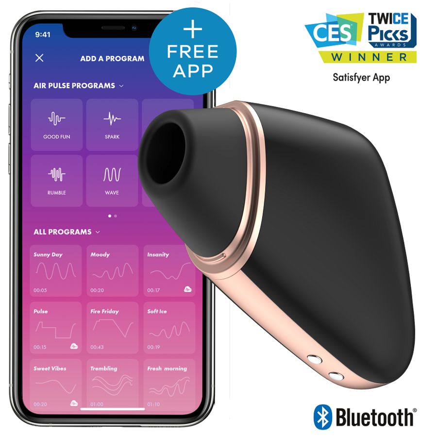 SATISFYER - STIMOLATORE E VIBRATORE TRIANGOLO LOVE NERO SATISFYER CONNECT