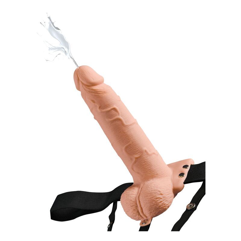 FETISH FANTASY SERIES - IMBRACATURA REGOLABILE PENE REALISTICO CON SFERE SQUIRTING 19 CM FETISH FANTASY SERIES