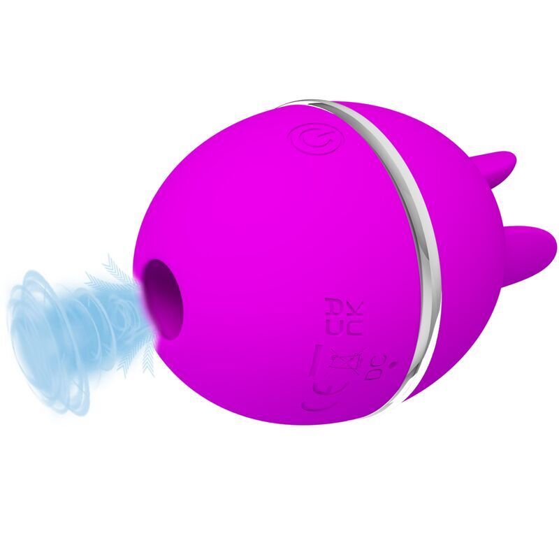 PRETTY LOVE - VIBRATORE IN SILICONE TONDO VIOLA GEMINI BALL HIGH TECH