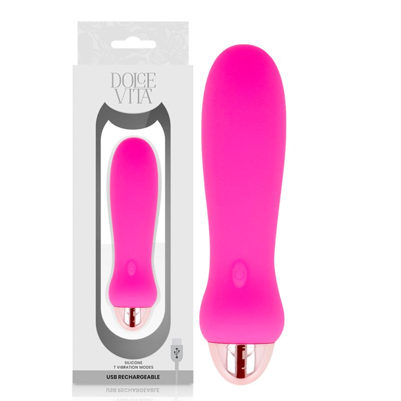 DOLCE VITA - VIBRATORE RICARICABILE CINQUE ROSA 7 VELOCITÀ DOLCE VITA