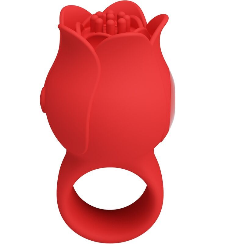 PRETTY LOVE - VIBRATORE A DITA A FORMA DI ROSA JAE 10 VIBRAZIONI ROSSO FUN TOYS