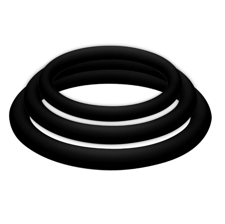 JOYDIVISION POTENZDUO - PLUS SET 3 ANELLI NERO - S, M, L JOYDIVISION POTENZDUO