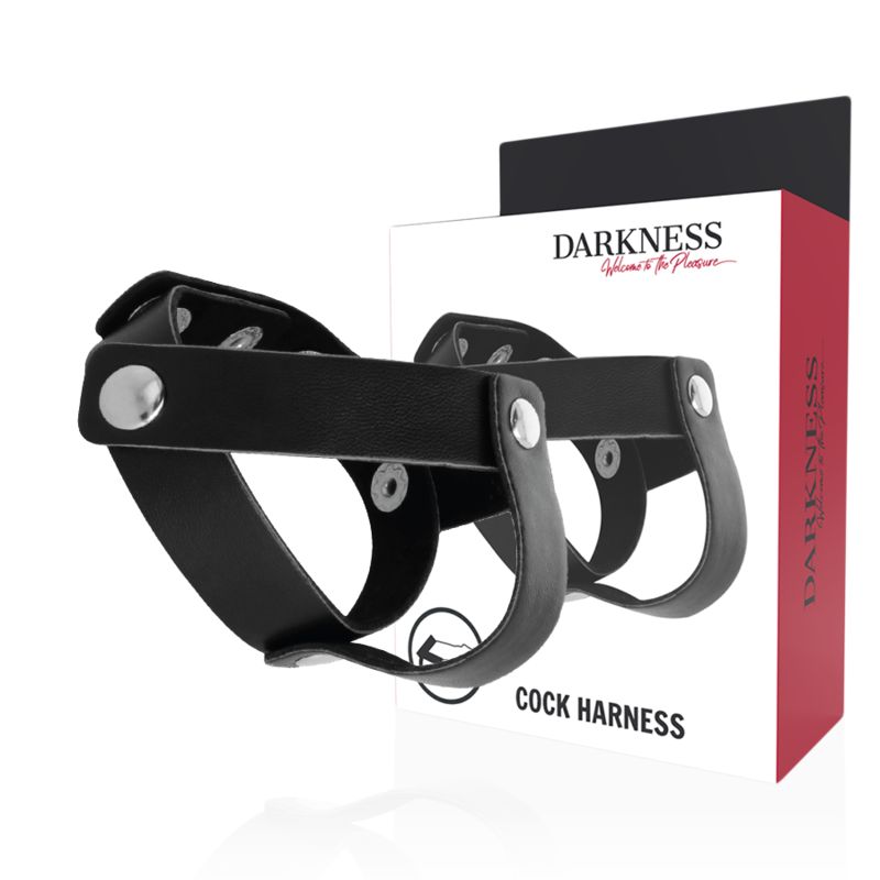 DARKNESS - ANELLO IN PELLE PER PENE E TESTICOLI DARKNESS SENSATIONS