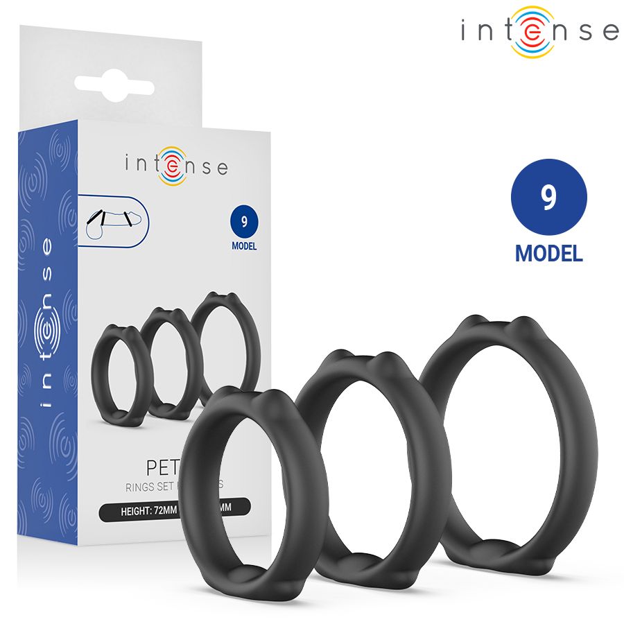 INTENSE - PETER SET DI 3 ANELLI PER PENE MODELLO 9 INTENSE FOR HIM