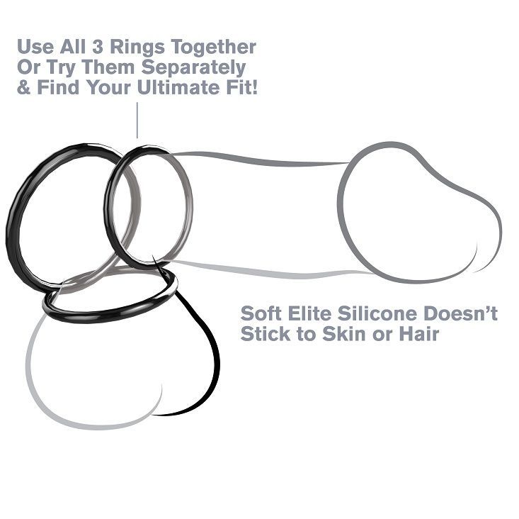 FANTASY C-RINGZ - SET 3 ANELLI STAMINA IN SILICONE FANTASY C-RINGZ