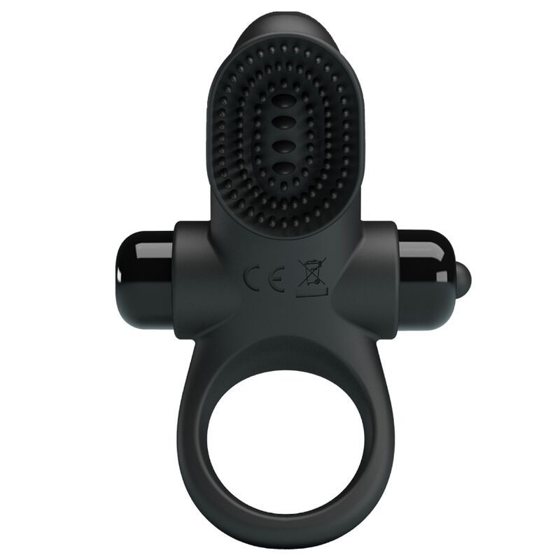 PRETTY LOVE - ANELLO VIBRATORE II PER IL PENE NERO FOR HIM