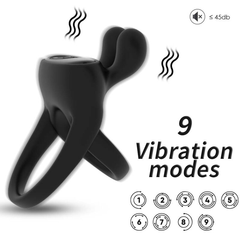 ARMONY - ANELLO VIBRATORE RABBIT NERO ARMONY FOR HIM