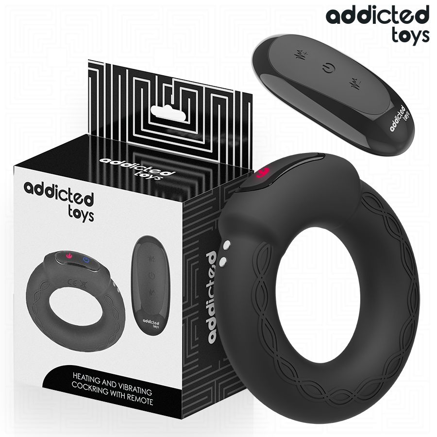 ADDICTED TOYS - ANELLO PER IL PENE VIBRANTE CON EFFETTO RISCALDANTE E TELECOMANDO ADDICTED TOYS