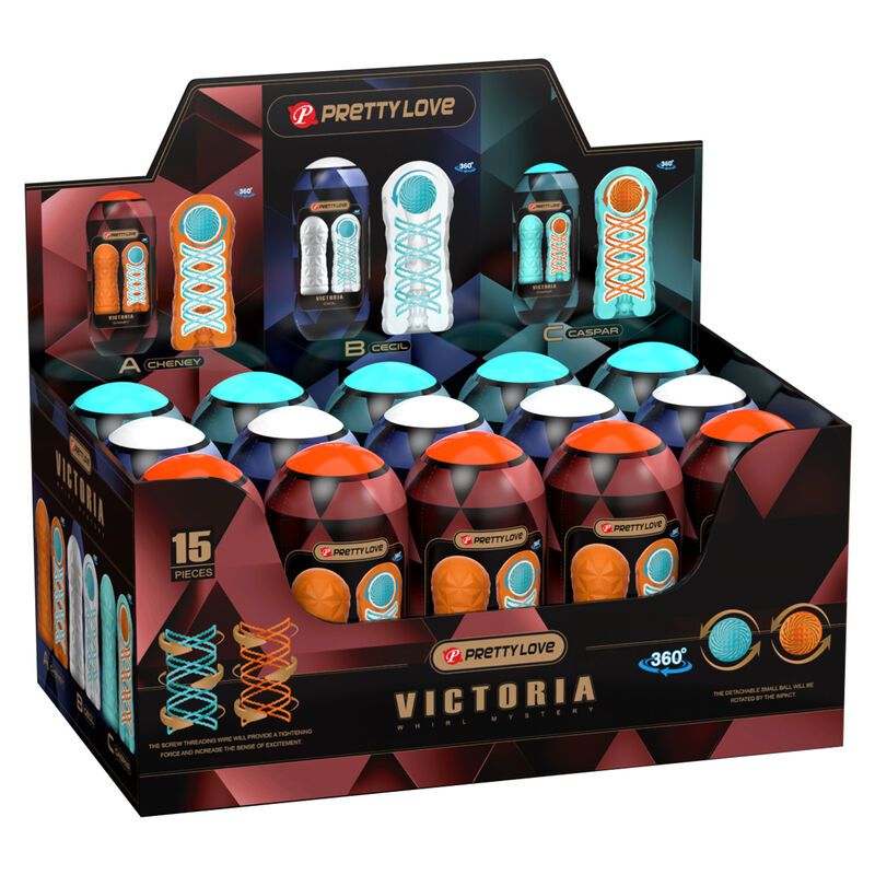 PRETTY LOVE - MASTURBATORE VICTORIA 15 PEZZI BODIES &amp; MASTURBATORS