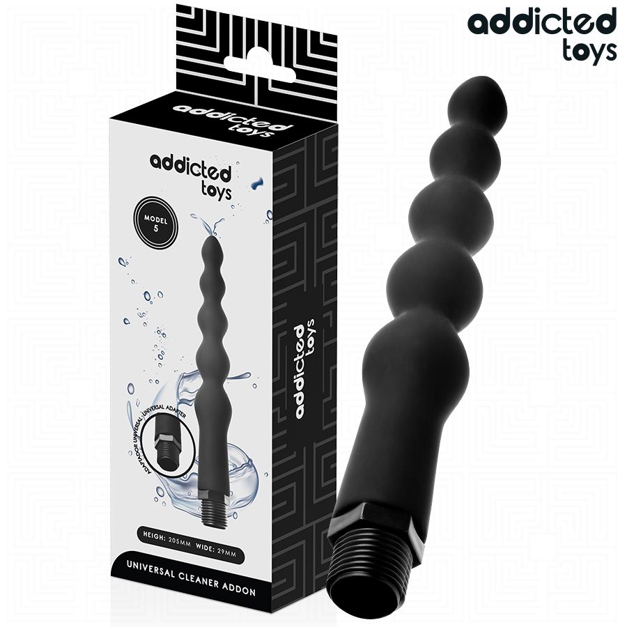 ADDICTED TOYS - PULITORE ANALE CON ADATTATORE UNIVERSALE MODELLO 5 ADDICTED TOYS
