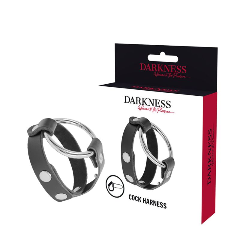 DARKNESS - ANELLO BDSM PER CAZZO E TESTICOLI DARKNESS BONDAGE