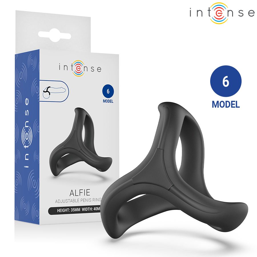 INTENSE - ALFIE ANELLO PER PENE TRIPLO REGOLABILE MODELLO 6 INTENSE FOR HIM