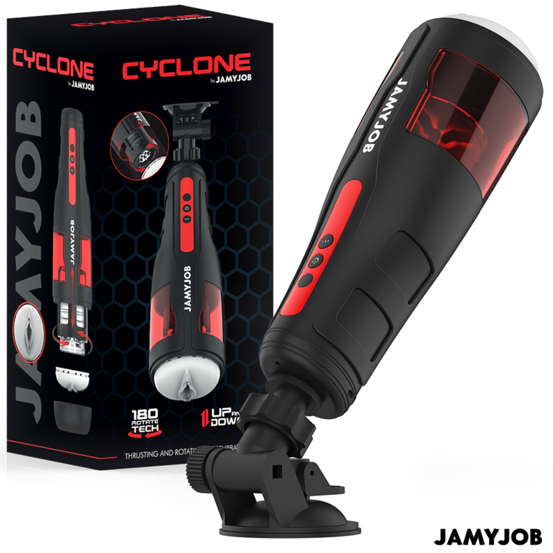 JAMYJOB - MASTURBATORE VAGINA AUTOMATICO CYCLONE 10 MODALITÀ DI ROTAZIONE E SPINTA JAMYJOB