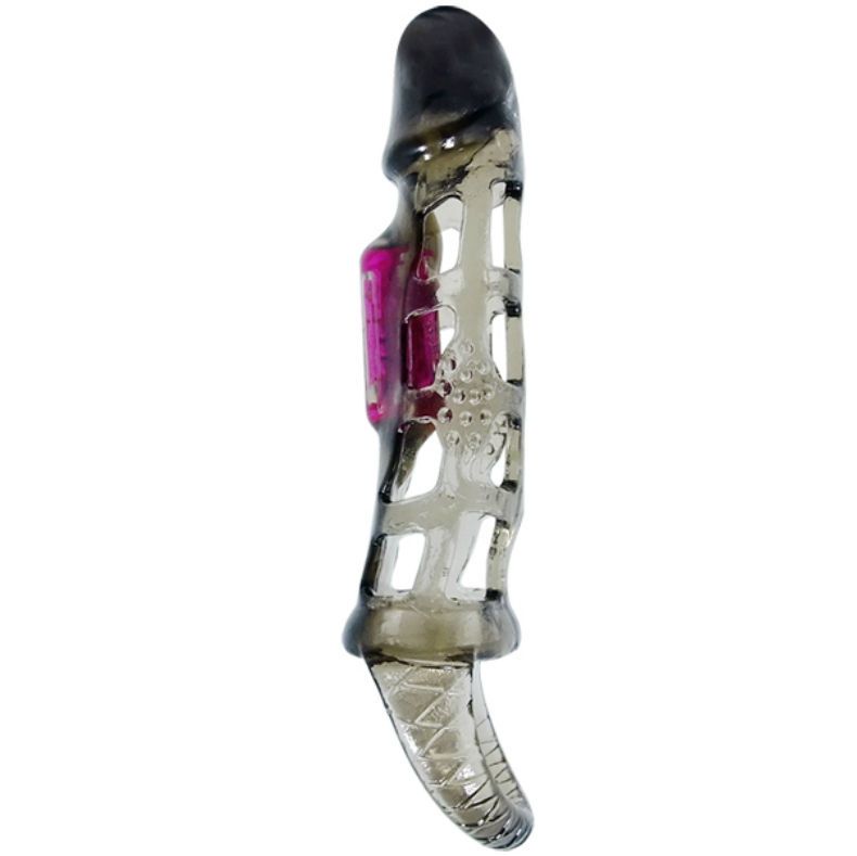 BAILE - MANICOTTO ESTENSIONE PER PENE DA BALLO CON VIBRAZIONE E CINTURINO 13.5 CM BAILE FOR HIM