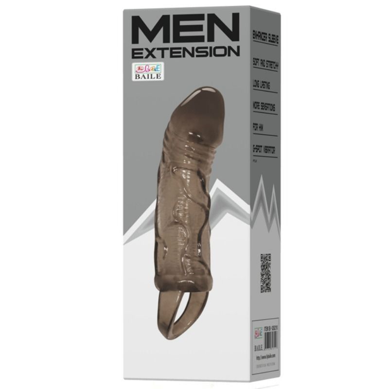 BAILE - COPERTURA ESTENSORE PENE CON CINTURINO PER TESTICOLI NERO 13.5 CM BAILE FOR HIM