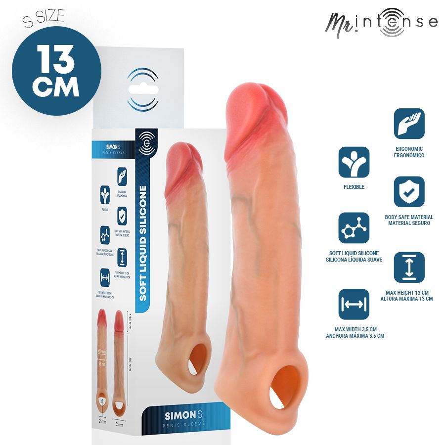MR INTENSE - SIMON S COPRI PENE IN SILICONE 13 CM -Ø- 4 CM MR. INTENSE PENIS ACCESSORIES