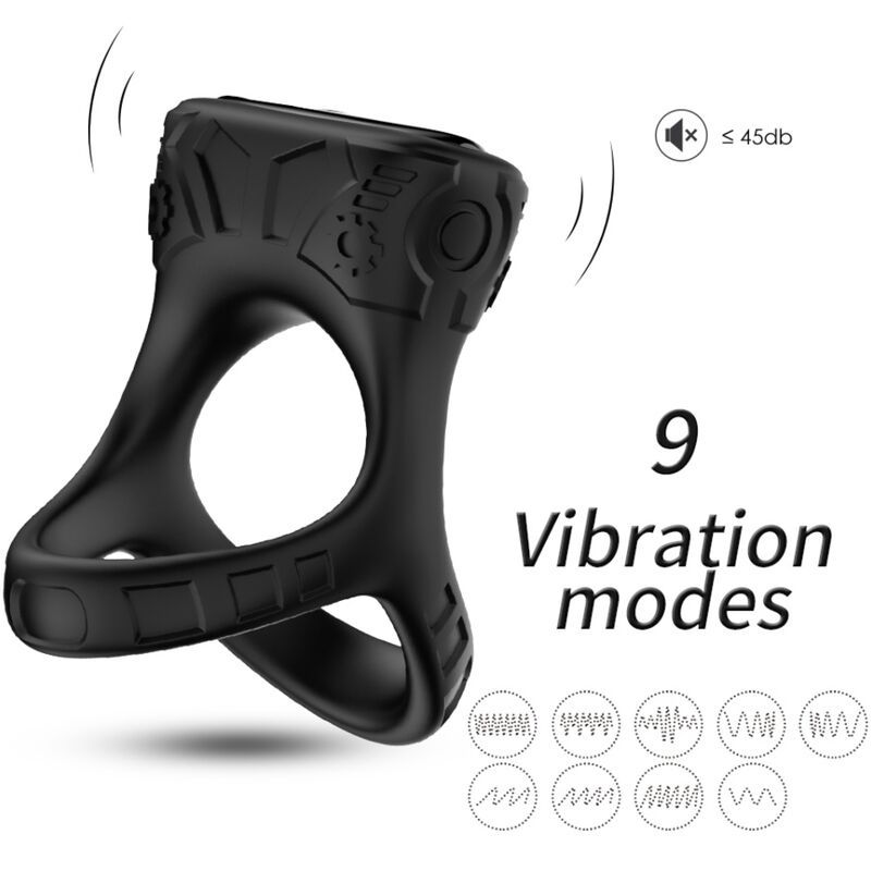 ARMONY - ANELLO VIBRATORE E MULTIPOSIZIONE NERO ARMONY FOR HIM