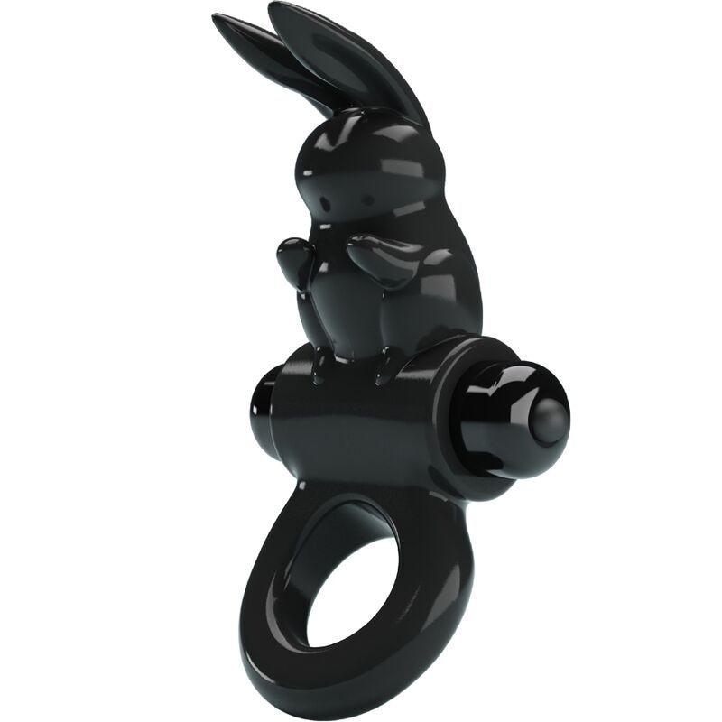 PRETTY LOVE - ANELLO VIBRATORE CONIGLIO ECCITANTE 10 VIBRAZIONI NERO FOR HIM