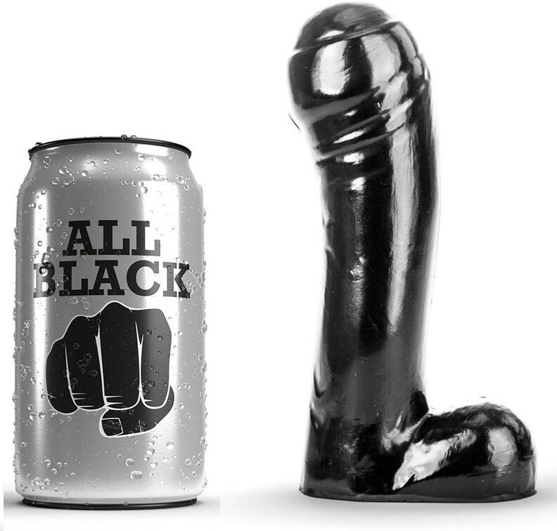 ALL BLACK - DILDO NERO 15 CM ALL BLACK