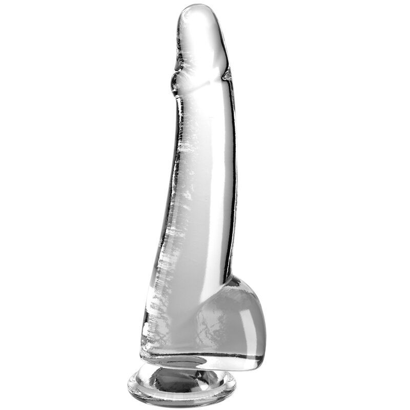KING COCK - CLEAR DILDO CON TESTICOLI 19 CM TRASPARENTE KING COCK