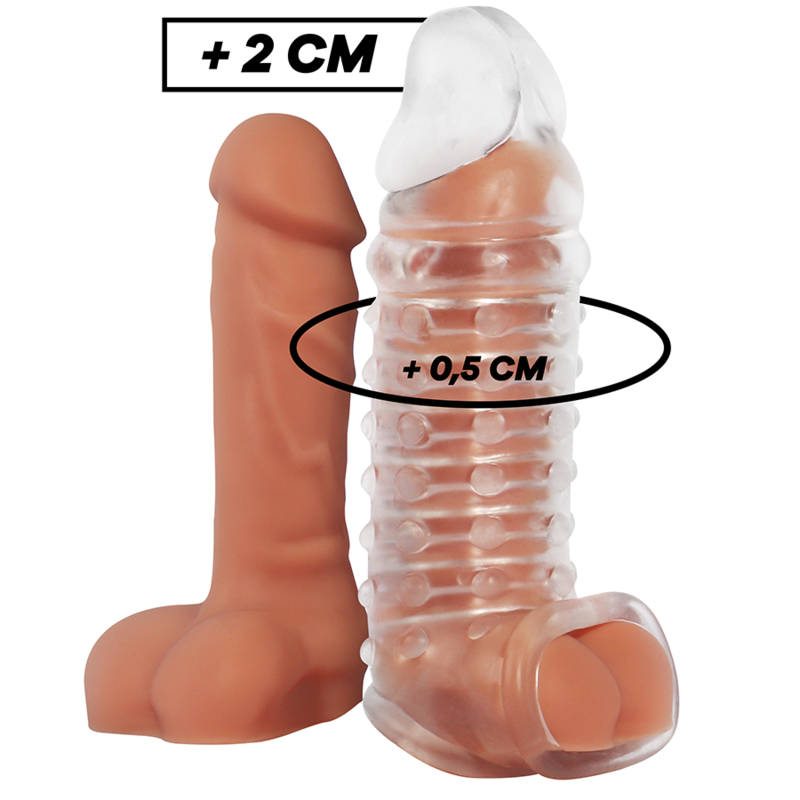 VIRILXL - ESTENSIONE E GUAINA PER PENE V11 TRASPARENTE VIRILXL