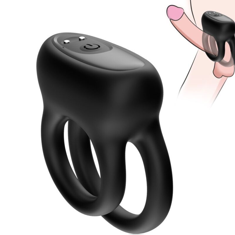 ARMONY - VIBRATORE DOPPIO ANELLO NERO ARMONY FOR HIM