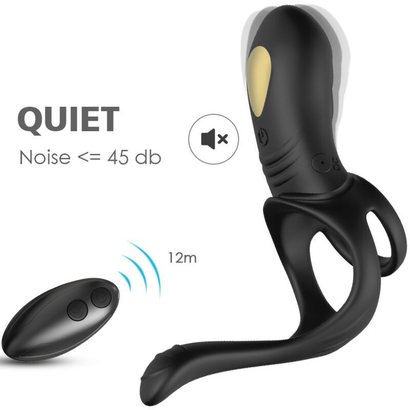 ARMONY - JOY JUMPER ANELLO VIBRATORE PER COPPIA E PLUG ANALE TELECOMANDO NERO ARMONY FOR HIM