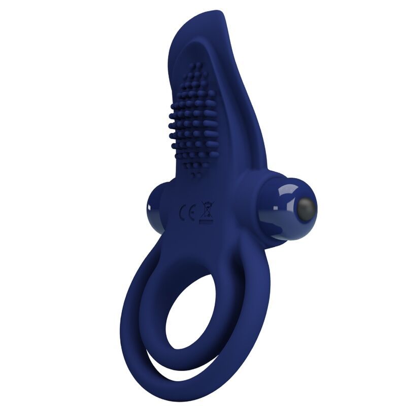 PRETTY LOVE - BRONSON ANELLO DOPPIO CON VIBRAZIONE BLU FOR HIM
