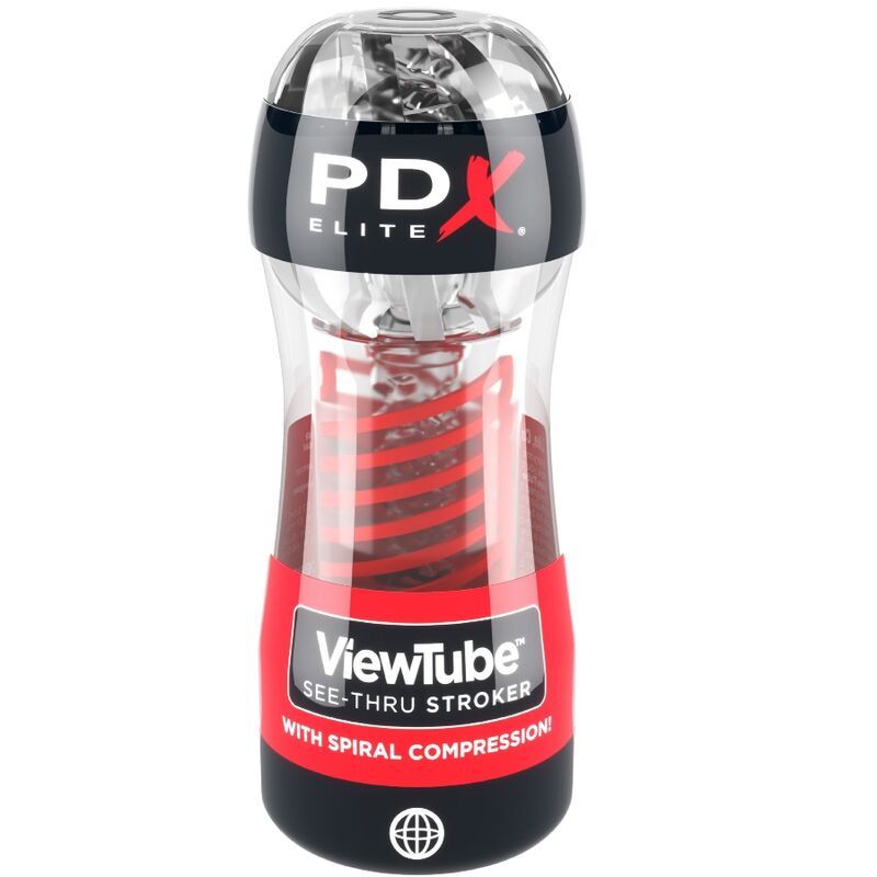 PDX ELITE - STROKER VIEWTUBE 2 COMPRESSIONE SPIRALE TRASPARENTE PDX ELITE