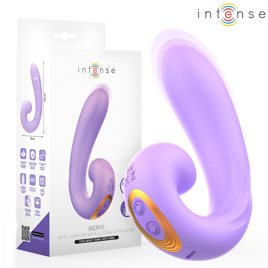 INTENSE - STIMOLATORE CLITORIDEO A DOPPIA VIBRAZIONE MERYL INTENSE HIGH TECH