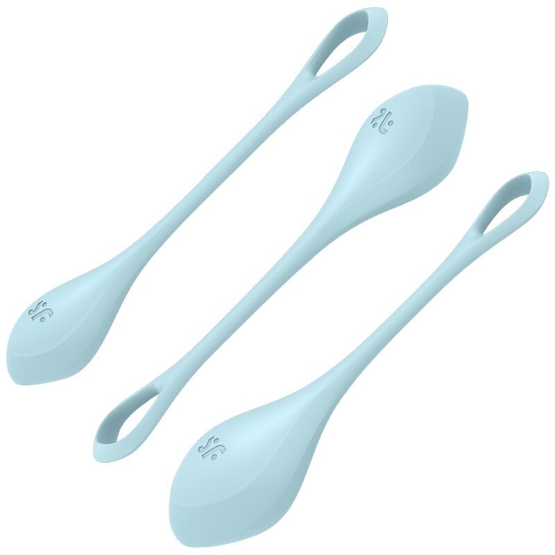 SATISFYER - SET DA ALLENAMENTO YONI POWER 2 BLU SATISFYER BALLS