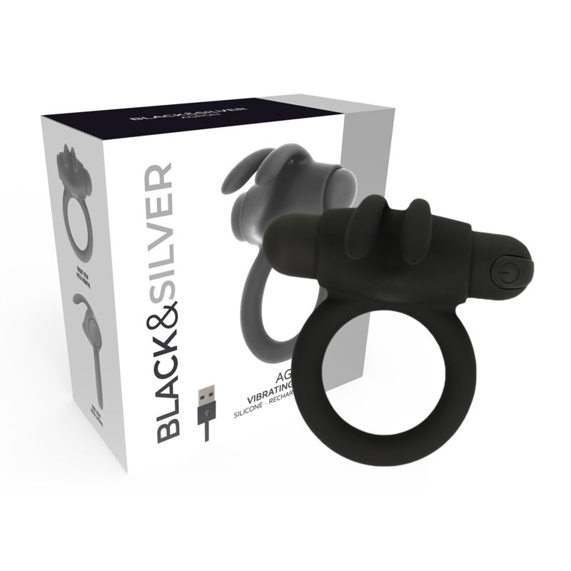 BLACK&amp;SILVER - ANELLO AGRON 2.O BLACK&amp;SILVER