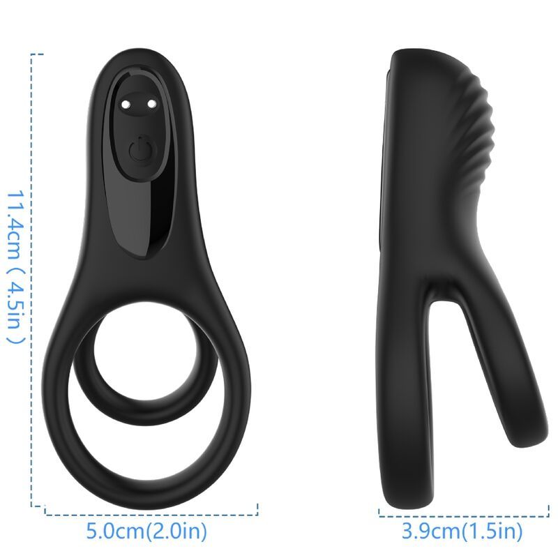 ARMONY - VIBRATORE DOPPIO ANELLO NERO ARMONY FOR HIM
